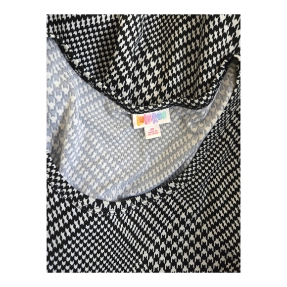 Lularoe Black and White Houndstooth Tank Dress Size Medium - Picture 2 of 4